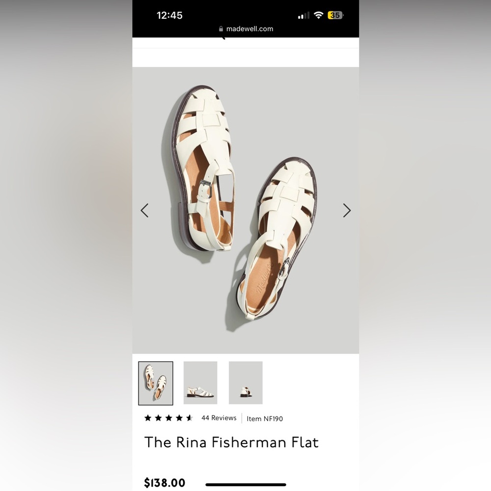 Madewell Rina Fisherman Sandal in Black